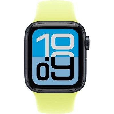 Apple Watch SE 3, 40 mm, Midnight Aluminium Neon Yellow Sport Band - фото 83425