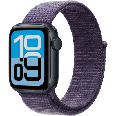 Apple Watch Series SE 3, 40 mm, Midnight Aluminium Purple Fog Sport Loop - фото 83442