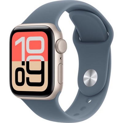Apple Watch Series SE 3, 40 mm, Starlight Aluminium Anchor Blue Sport Band - фото 83450