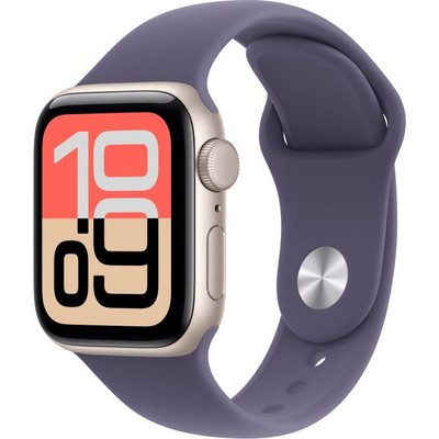 Apple Watch Series SE 3, 40 mm, Starlight Aluminium Purple Fog Sport Band - фото 83452