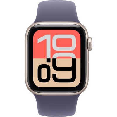 Apple Watch SE 3, 40 mm, Starlight Aluminium Purple Fog Sport Band - фото 83453