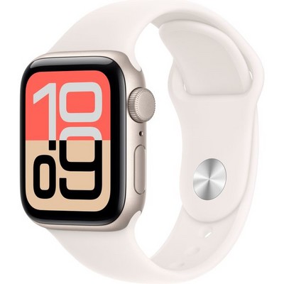 Apple Watch Series SE 3, 40 mm, Starlight Aluminium Light Blush Sport Band - фото 83460
