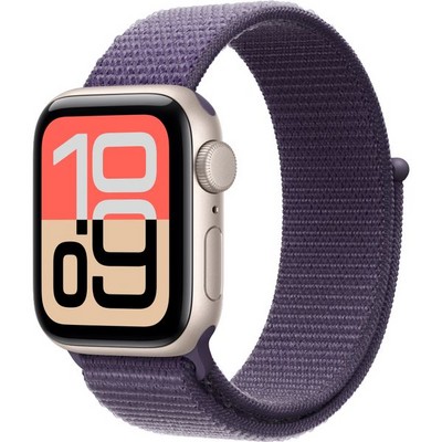 Apple Watch Series SE 3, 40 mm, Starlight Aluminium Purple Fog Sport Loop - фото 83466