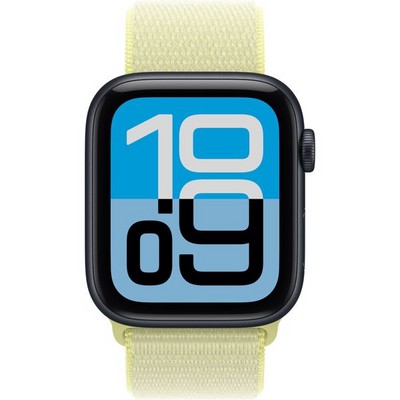 Apple Watch SE 3, 44 mm, Midnight Aluminium Neon Yellow Sport Loop - фото 83487