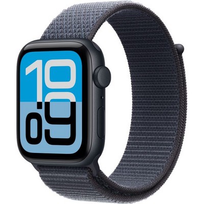 Apple Watch Series SE 3, 44 mm, Midnight Aluminium Anchor Blue Sport Loop - фото 83488