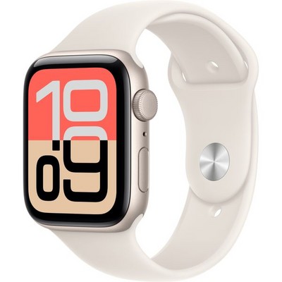 Apple Watch Series SE 3, 44 mm, Starlight Aluminium Starlight Sport Band - фото 83502