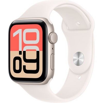 Apple Watch Series SE 3, 44 mm, Starlight Aluminium Light Blush Sport Band - фото 83508