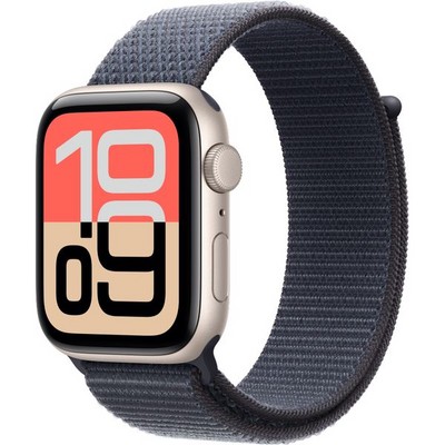 Apple Watch Series SE 3, 44 mm, Starlight Aluminium Anchor Blue Sport Loop - фото 83512