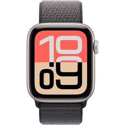Apple Watch Series SE 3, 44 mm, Starlight Aluminium Dark Gray Sport Loop - фото 83566