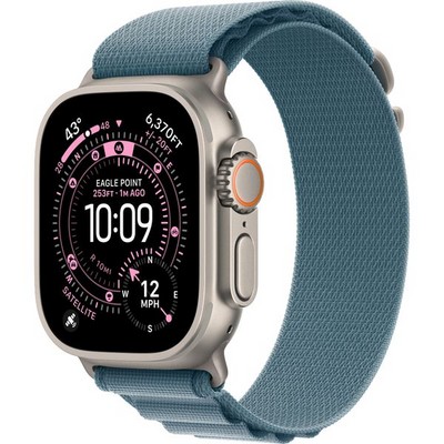 Apple Watch Ultra 3, 49 mm, Natural S/M/L Alpine Loop Light Blue - фото 83568