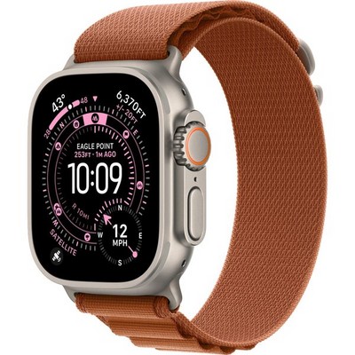 Apple Watch Ultra 3, 49 mm, Natural S/M/L Alpine Loop Terra Cotta - фото 83571