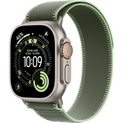 Apple Watch Ultra 3, 49 mm, Natural S-M/М-L Trail Loop Green/Neon - фото 83580
