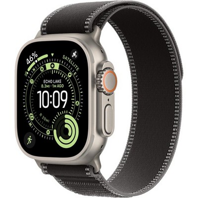 Apple Watch Ultra 3, 49 mm, Natural S-M/М-L Trail Loop Black/Charcoal - фото 83583