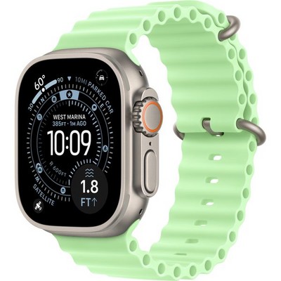 Apple Watch Ultra 3, 49 mm, Natural Ocean Band Neon Green - фото 83586