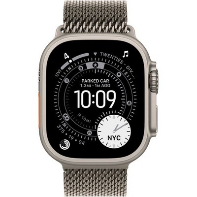 Apple Watch Ultra 3, 49 mm, S/M/L Natural Titanium Milanese Loop - фото 83595