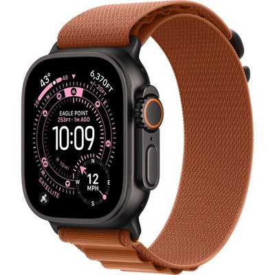 Apple Watch Ultra 3, 49 mm, Black S/M/L Alpine Loop Terra Cotta - фото 83600