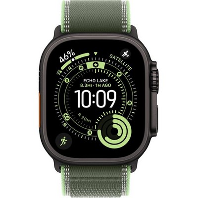 Apple Watch Ultra 3, 49 mm, Black S-M/М-L Trail Loop Green/Neon - фото 83610
