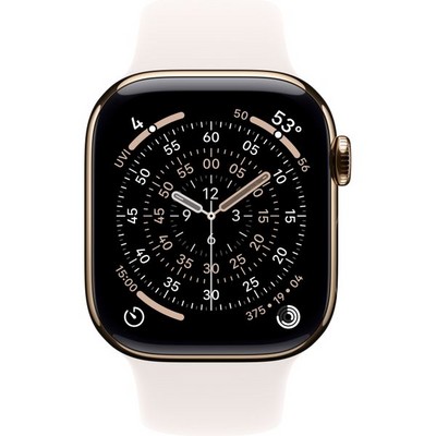Apple Watch Series 11, 42 mm, Gold Titanium Light Blush Sport Band SM/ML - фото 84280