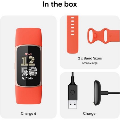 Fitbit Charge 6 Tracker Coral - фото 84302