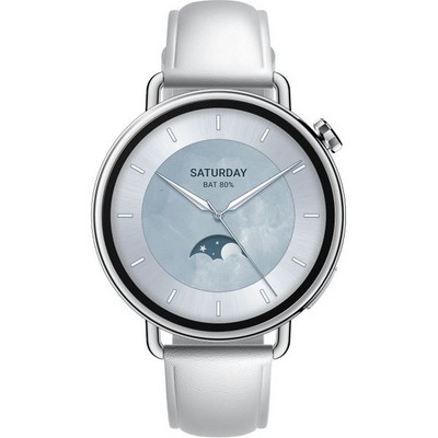 Xiaomi Watch S4 41mm Leather Strap White - фото 84318