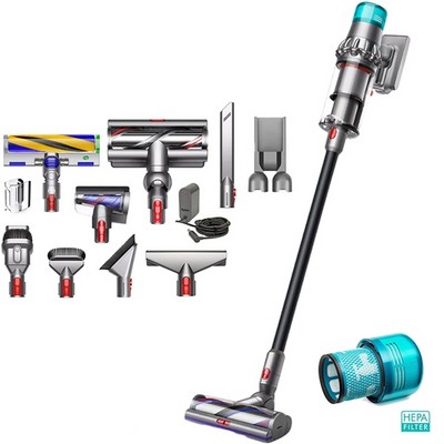 Dyson v15 Detect Absolute Total Clean, серебристый - фото 84725