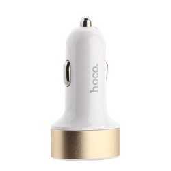 Разделитель автомобильный Hoco Z26 High praisedual port car charger with digital display (2USB: 5V & 2.1A) Белый