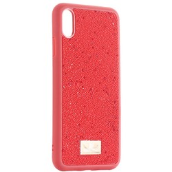 Чехол-накладка силиконовая со стразами SWAROVSKI Crystalline для iPhone XS Max (6.5") Красный №4