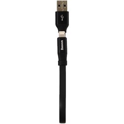 USB дата-кабель Baseus Two-IN-One Portable Cable (Android/ iOS) Lightning/ MicroUSB (CALMBJ-01) (0.23 м) Черный
