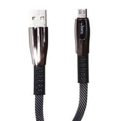 Дата-кабель USB Hoco U70 Splendor charging data cable for MicroUSB (1.2м) (2.4A) Темно-серый