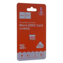 Карта памяти Hoco micro SDHC Card 16Gb Class10