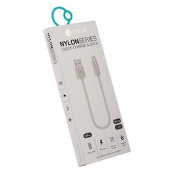 USB дата-кабель COTECi M23 NYLON series MicroUSB CS2131-0.2M-TS (0.2m) серебристый
