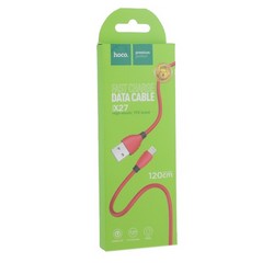 USB дата-кабель Hoco X27 Excellent charge charging data cable Lightning (1.2 м) Red Красный