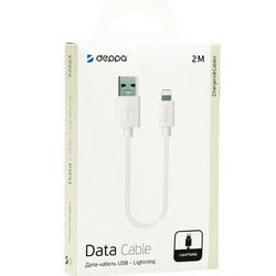 USB дата-кабель Deppa D-72223 8-pin Lightning 2м Белый