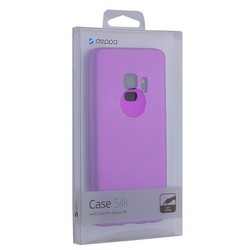 Чехол-накладка Deppa Case Silk TPU Soft touch D-89006 для Samsung GALAXY S9 SM-G960F 1мм Фиолетовый металик