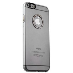 Накладка пластиковая iBacks Transparent Case with Diamond Ring для iPhone 6s Plus (5.5) - (ip60220) Black Ring