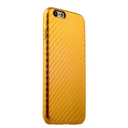 Накладка (карбон) ультра-тонкая для iPhone 6s/ 6 (4.7) Золотистая