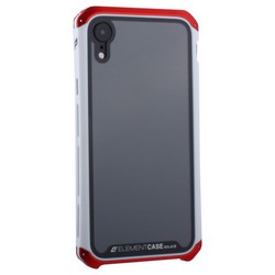 Чехол-накладка противоударный (AL&Glass) для Apple iPhone XR (6.1") G-Solace красно-белый ободок