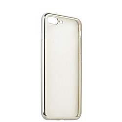 Чехол силиконовый для iPhone 8 Plus/ 7 Plus (5.5) супертонкий с серебристым ободком в техпаке