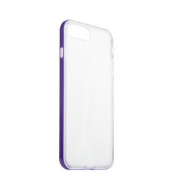 Чехол&бампер силиконовый прозрачный для iPhone 8 Plus/ 7 Plus (5.5) в техпаке Фиолетовый борт