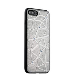 Чехол-накладка силиконовый COTECi Star Diamond Case для iPhone 8 Plus/ 7 Plus (5.5) CS7033-TS Серебристый