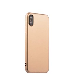 Чехол-накладка силиконовый J-case Shiny Glazed Series 0.5mm для iPhone XS/ X (5.8") Jet Gold Золотистый