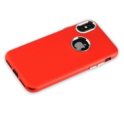 Чехол-накладка силиконовый J-case Metal touch Series Matt 0.5mm для iPhone XS/ X (5.8") Красный