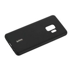 Чехол-накладка силиконовый Cherry матовый 0.4mm & пленка для Samsung Galaxy S9 Черный
