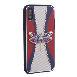 Накладка силиконовая TOTU Dancing Dragonfly Series -020 для iPhone XS/ X (5.8") Стрекоза Purple