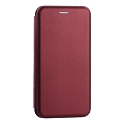 Чехол-книжка кожаный Innovation Case для Samsung Galaxy S10 Бордовый