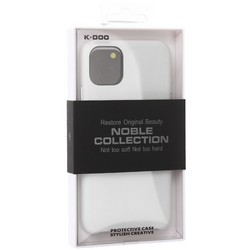 Чехол-накладка кожаная KZDOO Noble Collection (PC+PU) для Iphone 11 (6.1") Белый