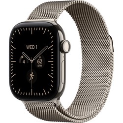 Apple Watch Series 12 42mm GPS + Cellular Natural Titanium Case with Natural Milanese Loop SM/ML