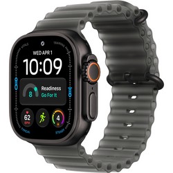 Apple Watch Ultra 4 49mm GPS + Cellular Black Titanium Case with Translucent Black Ocean Band