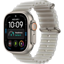Apple Watch Ultra 4 49mm GPS + Cellular Natural Titanium Case with Translucent Gray Ocean Band