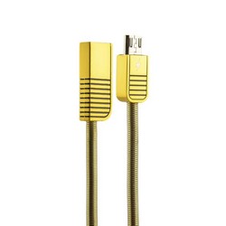 Дата-кабель USB Remax Linyo Series Cable (RC-088m) MicroUSB 2.1A круглый (1.0 м) Золотистый